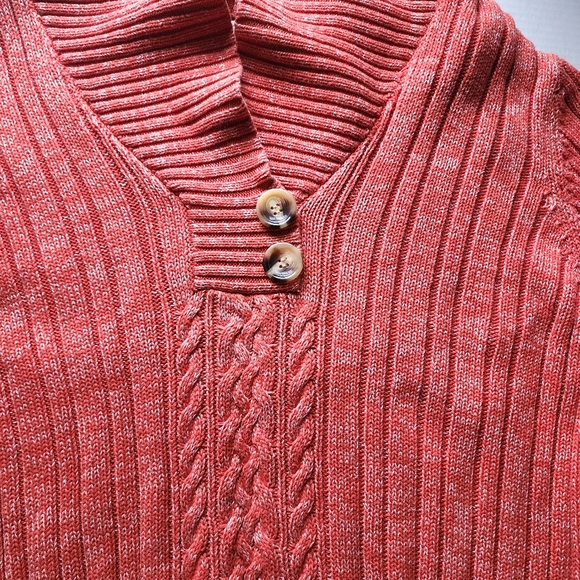 L. A. Blues Cotton Acrylic Orange Cable Knit Normcore Cabincore Sweater ♥️ - Picture 2 of 10